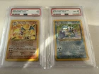 1999 Pokemon Base Holo Charizard PSA 7 Blastoise PSA 8 set