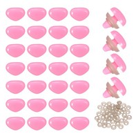 FüR Puppen, 50 StüCk 12Mm Sicherheitsnase, Realistisch, Rosa