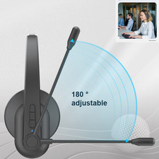 Wireless Headphone Headset Bluetooth Truck Driver Noise Cancelling For Phones PC