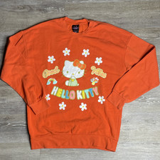 Hello Kitty by Sanrio Crew Neck Pullover Sweatshirt Orange