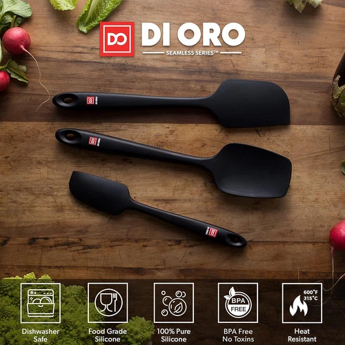 DI ORO Seamless Series 6-Piece Silicone Utensil Set - Thumbnail 3