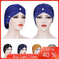 Muslim Women Cancer Turban Hat Chemo Cap Hair Loss Hijab Scarf Head Wrap Bonnet