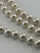 Glass Pearls 12mm Glass Pearls Cream Colored