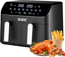 Freidora de Aire Doble 9L SYNC: 8 Modos, Táctil, Sin Aceite – Cocina Rápido