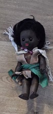 Alte Schwarze  DDR  Puppe Spielzeug   Puppe Schlafaugen Afrikanische Puppe 