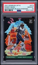 PSA 10 GEM MINT! 💎 2021 Optic RANDY MOSS Downtown Black Pandora /25 🔥