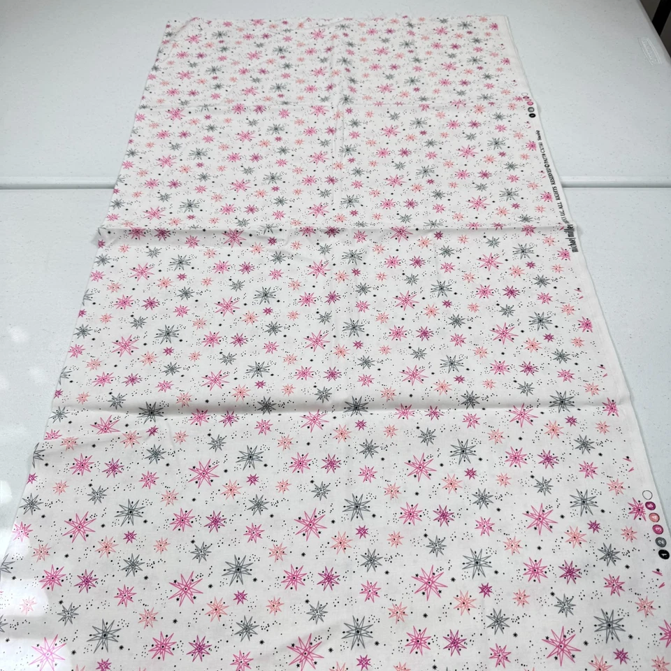 Ткань для квилтинга michael miller розовые звезды cx7381 звездолеты хлопок 43x38 1 ярд - Изображение 2 из 4