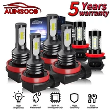 For Chevrolet Impala Limited 2014-2016 Hi/Lo Fog Beam 6x LED Headlight Kit Bulbs