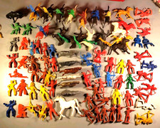 Vtg Lot MPC LIDO T. COHN REL  More COWBOYS  INDIANS Toy Soldier Figures HORSES