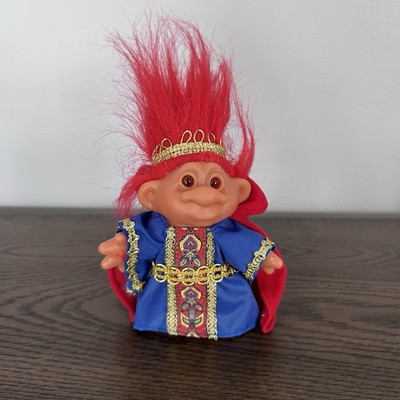 Vintage King Azul Troll Doll Hidden Message Stamp On Hand Excellent Condition