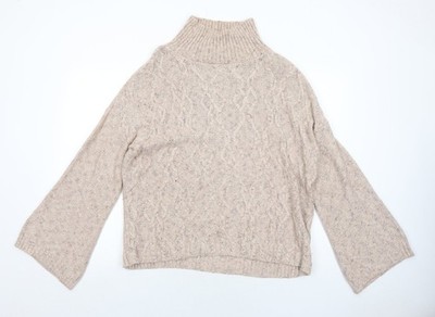 89th & Madison Damen Pullover Pulli rosa hochgeschlossen Baumwolle Größe L