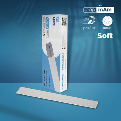 Weiße Einweg-PapmAm-Feilen Soft EXPERT 20 100 grit (25 Stück) Staleks Nagelfeile