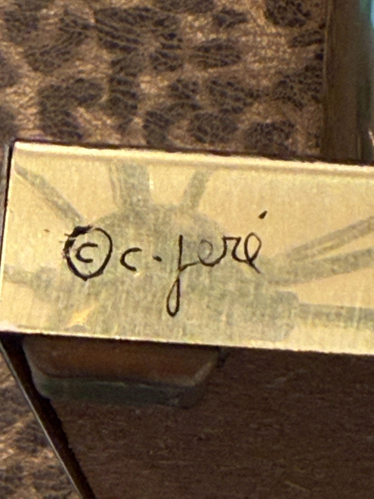 MCM Brass Mantel Clock/Signed Curtis Jere/1970's