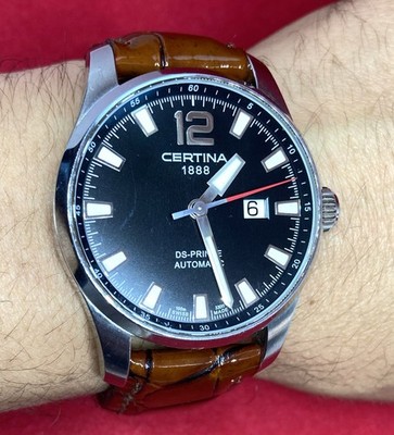 WATCH CERTINA 1888 DS PRINCE AUTOMATIC Date 25 Jewels 42mm black dial