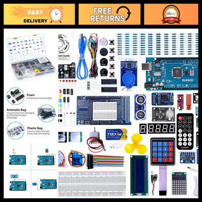 Complete Arduino Mega 2560 R3 Starter Kit with Tutorials & Accessories - DIY Ele