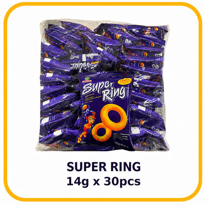 Super Ring Cheese Corn Rings Snack 14g x 30 Packs Original Malaysian Snack