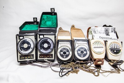 exposure meter 2x ,,LENINGRAD 4'' 2x EXPOSIMET II, 2x LUNEX  - METRA