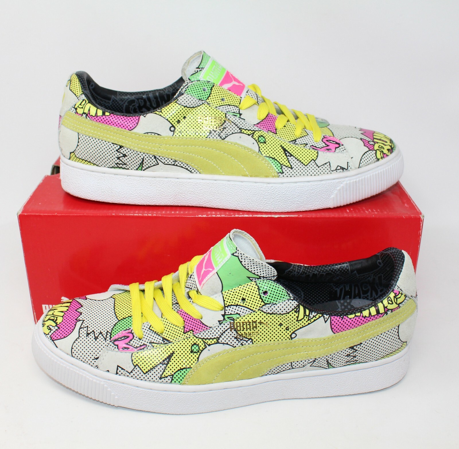 puma basket 68 comic print