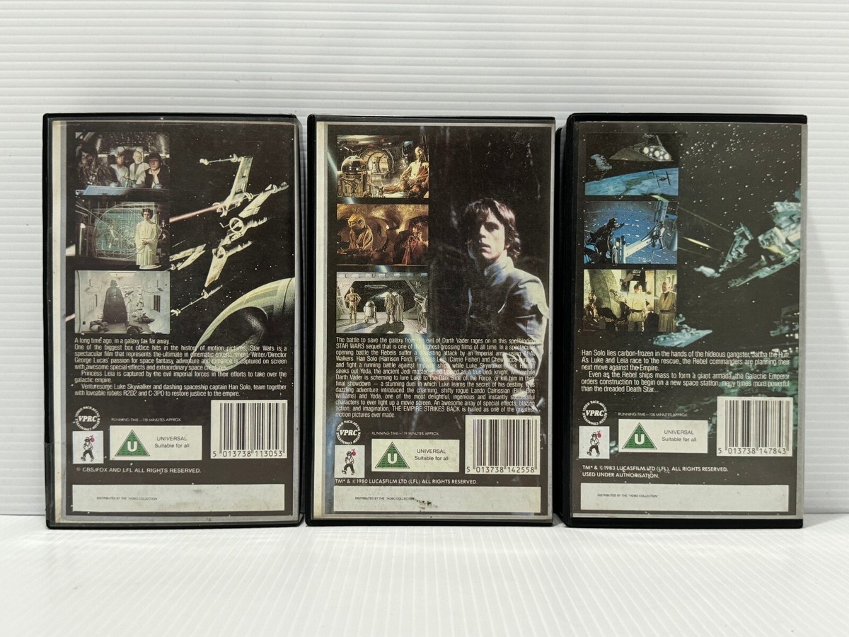 Star Wars VHS Tapes UK Release The Hobo Collection All Time