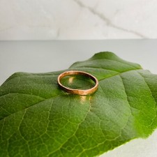 Raw Copper Ring Size 5.5 Band Jewelry Minimal Hammered Metal Handcrafted USA