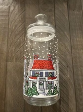 Vintage DUNKIN DONUTS Glass Coffee Storage Jar Container  Large Canister