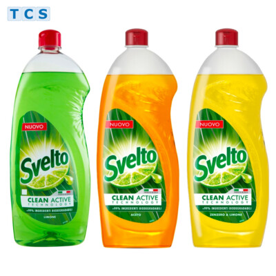SVELTO Clean Active Piatti, Spülmittel entfettend, 930 ml, 3 Sorten