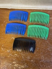 Vintage 1980s Goody 3" Side Hair Combs 5 Plastic Made In USA