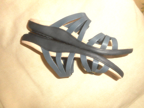 GRAVITY DEFYER ORTAL WOMEN'S ORTHOTIC COMFORT SANDAL BLUE LEATHER 10 - Picture 8 of 9