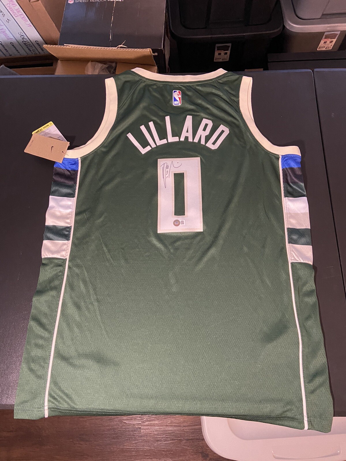 Damian Lillard Autographed Signed Milwaukee Bucks #0 Jersey NBA Hot Rare Beckett 
