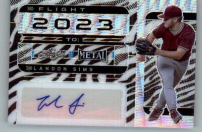 2022 Leaf Metal Autograph #FT-LS1 Landon Sims RC Rookie AUTO 3/5 Diamondbacks 