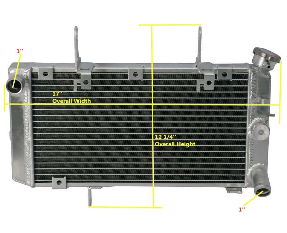 Full Aluminum High Performance Radiator For 2002-2012 Suzuki Vstrom 1000 DL1000 - Image 2 of 4