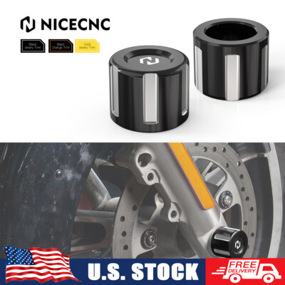 2PCS For Harley Road Glide Special FLTRXS 15-23 CNC Front Axle Cap Nut Covers