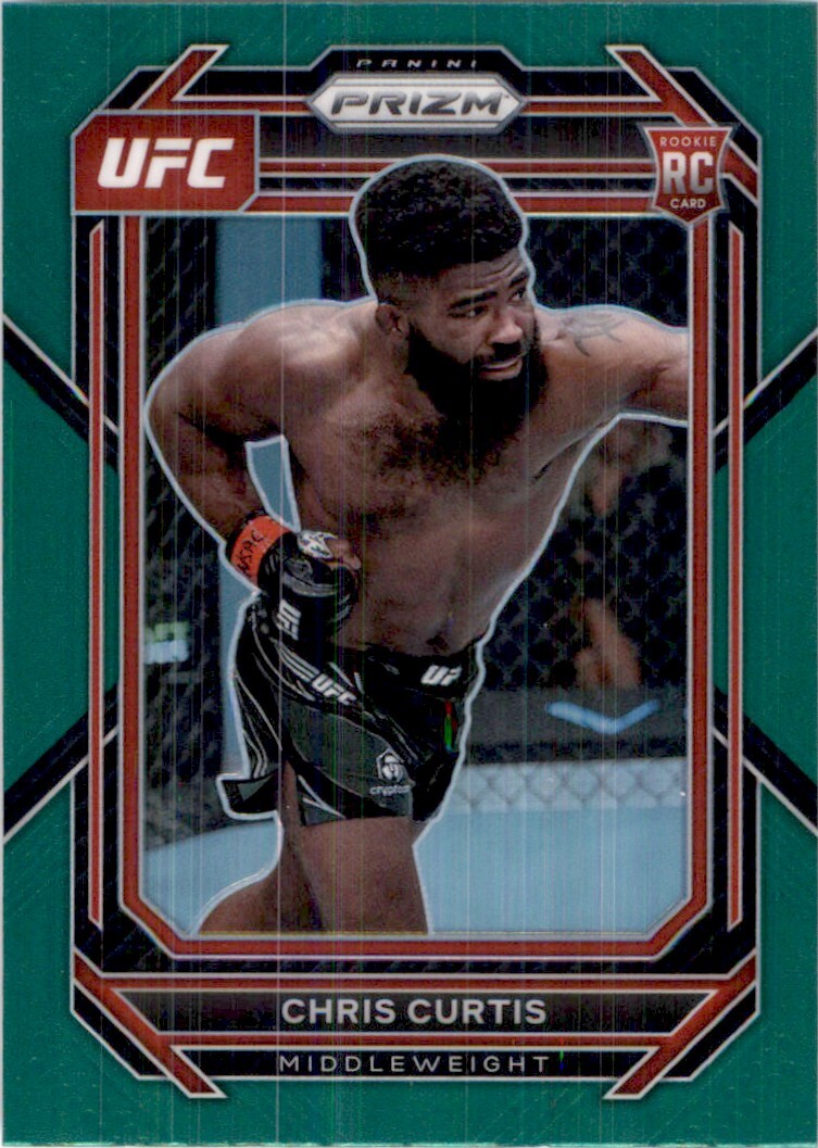 2023 Panini Prizm Green UFC CHRIS CURTIS RC #105