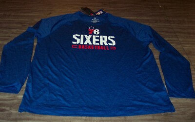 PHILADELPHIA 76ERS SIXERS NBA BASKETBALL WARMUP JERSEY T-SHIRT XL
