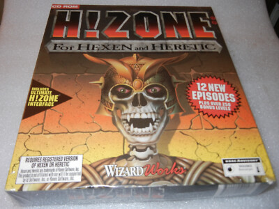 H!Zone For Hexen or Heretic PC Software Game Add-On CD Rom Big Retail Box NEW