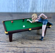 American Pool Tables Decor - girl billiards player, Tabletop Game Miniature 60мм