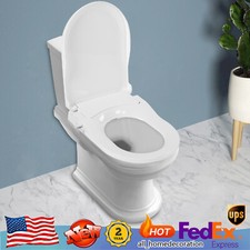 Round Toilet Bidet Toilet Seat Dual Nozzle Fresh Water Spray D-Shape Home