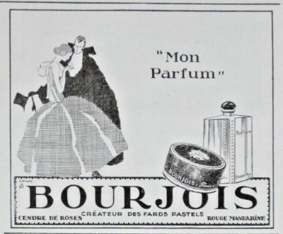 PRESS ADVERTISEMENT 1925 MON PARFUM BOURJOIS CRÉATEURS DES FARDS PASTELS