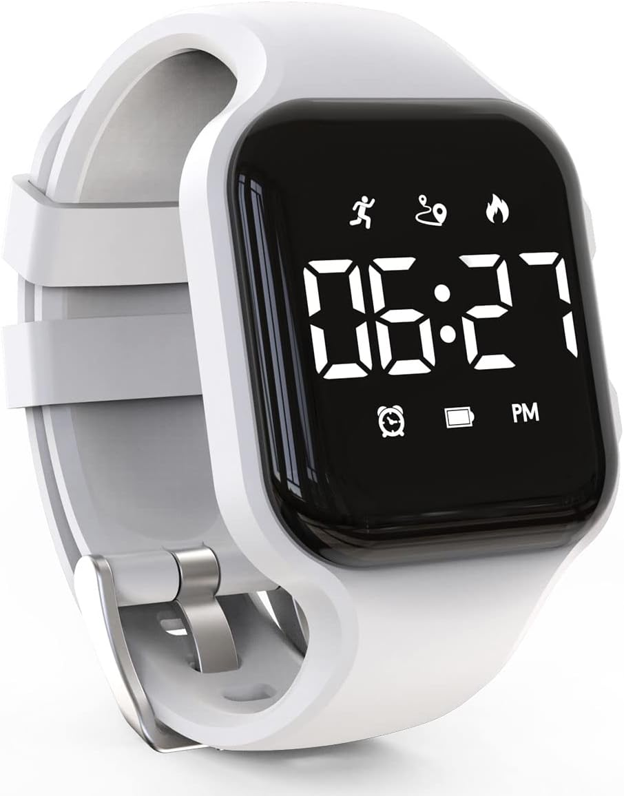 Kids LED Digital Watch with Step Counter - Non-Bluetooth Pedometer