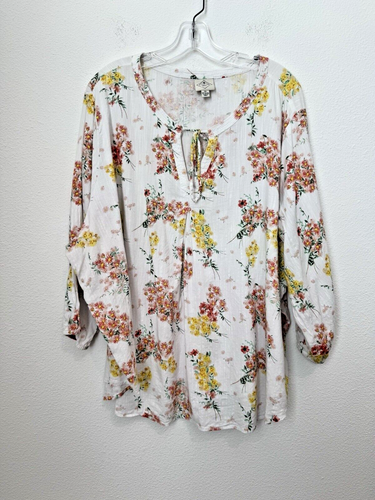 Haut Femme Manches 3/4 St. John's Bay - Taille 2X (2XL) - 100% Rayon - Bleu - Occasion Très Bon état