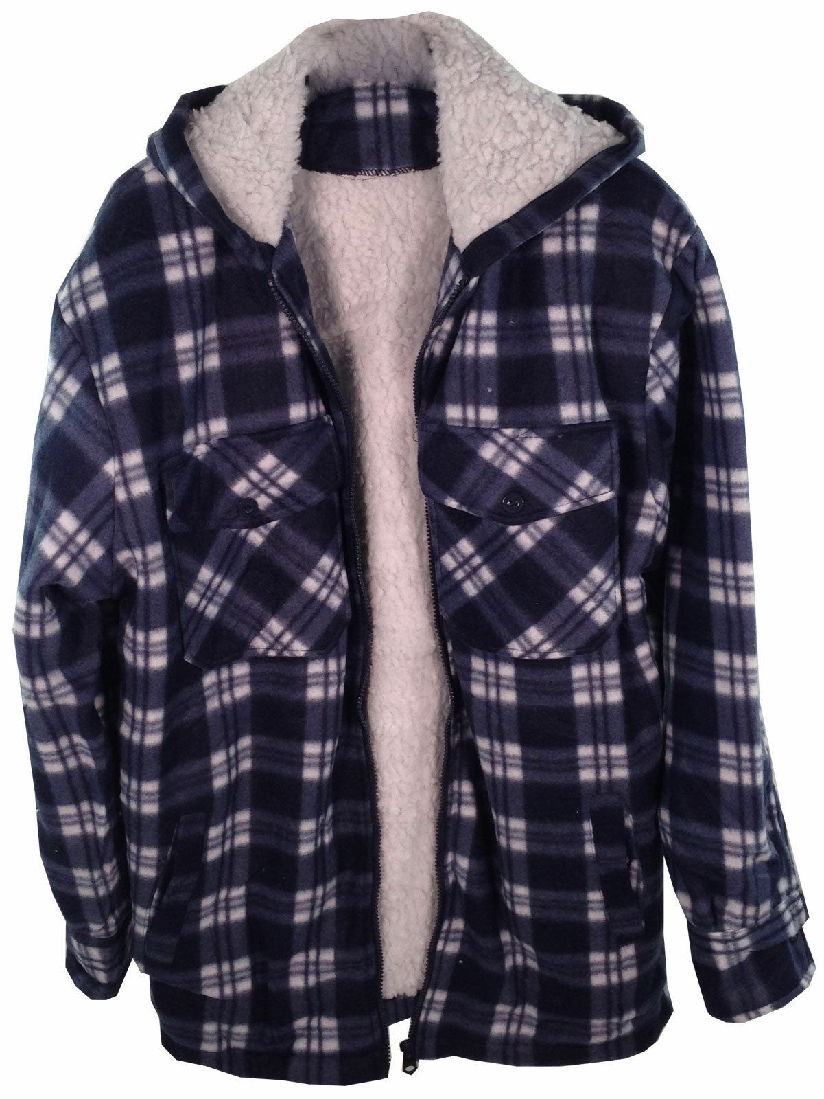 Mens Lumberjack Sherpa Fur Fleece Lined 