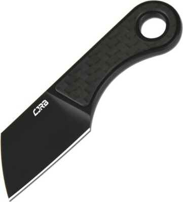 CJRB Chip Fixed Knife 1.25'' AR-RPM9 Steel Cleaver Blade Carbon Fiber Handle