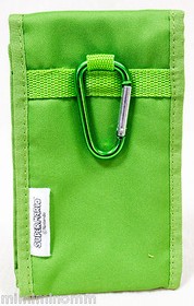 Super Mario Bros. Mini Pouch Bag w/Carabiner Luigi JAPAN FAMICOM NES