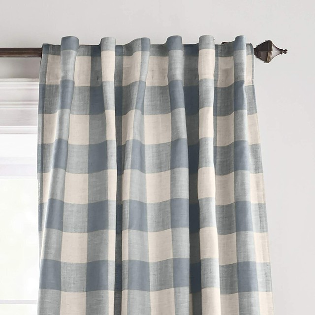 Elrene Home Fashions Grainger Buffalo Check Blackout Window Curtain