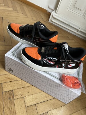 Bapesta Low Mad Shark Black Orange