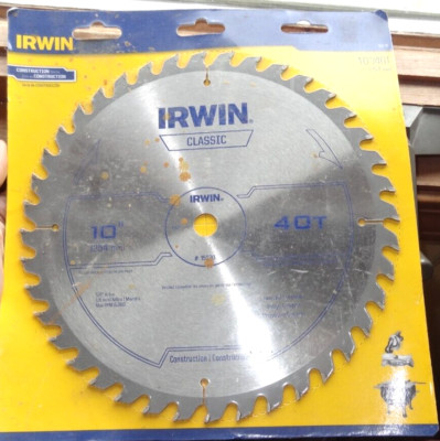 Irwin 15270 10'' x 40T Classic  Series Circular Saw Blade New Sealed Package