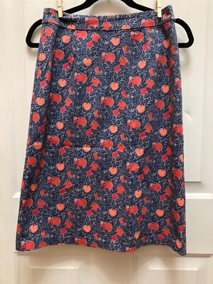Seasalt of Cornwall Cotton Stretch fruit print skirt UK 8 US 4