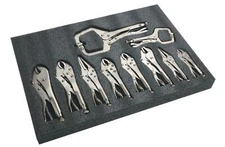 10-piece Assorted Locking Pliers Tool Set in Storage Tray -- MUST HAVE Tool Kit!