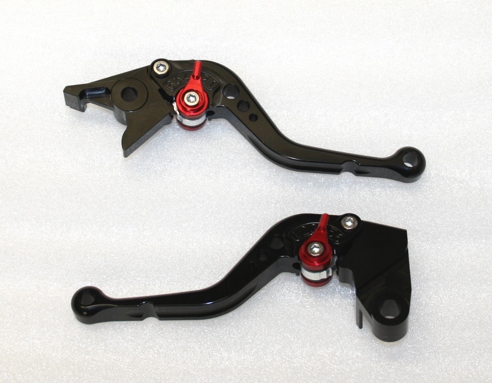 Leviers courts Ducati Hypermotard 950 en aluminium noir pour embrayage et frein