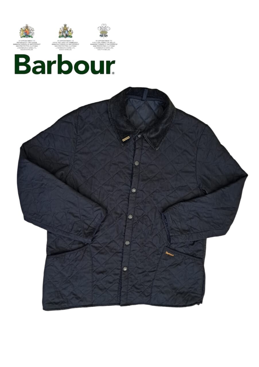 Barbour Liddesdale Quilted Jacket Black Windbreaker Size XL Men's Coat